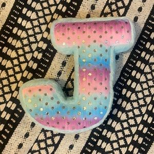 j initial pillow